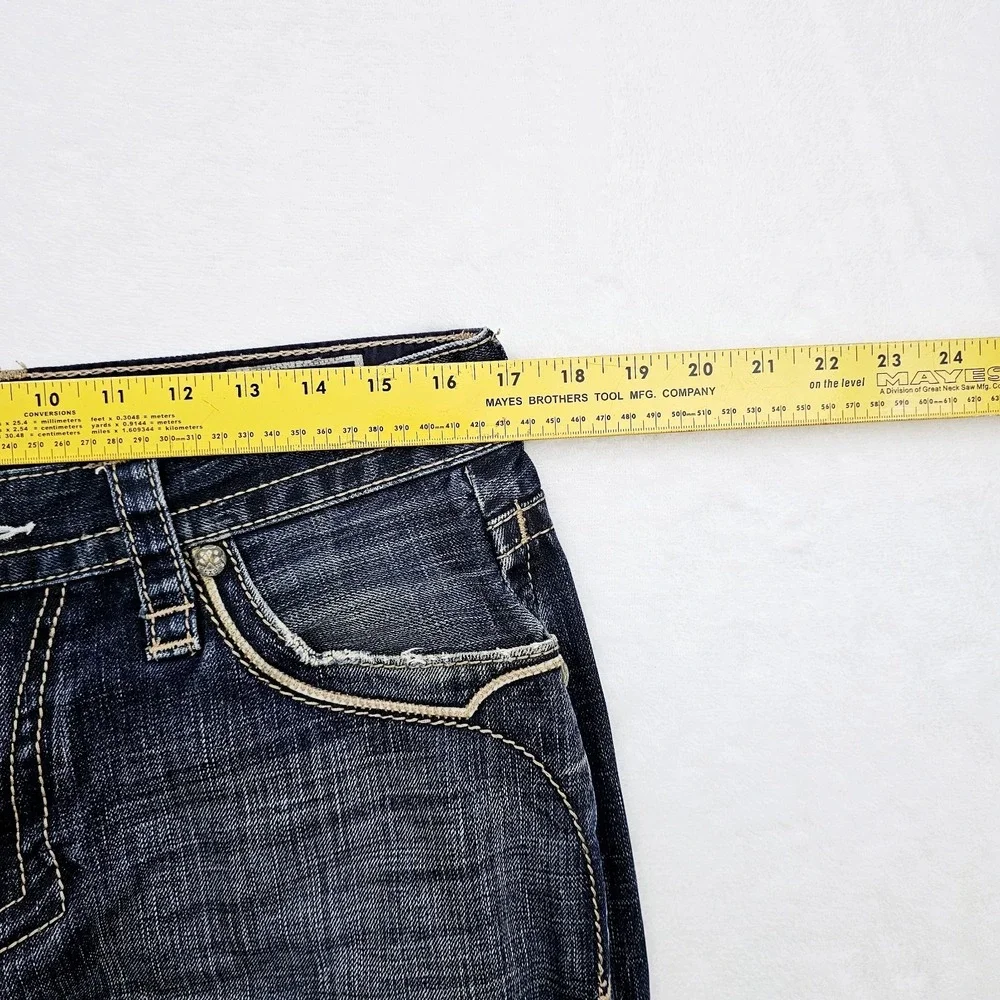 Express Mens 33W 30L Jeans Blake Loose Boot Blue Denim‎ Y2K Streetwear Grunge